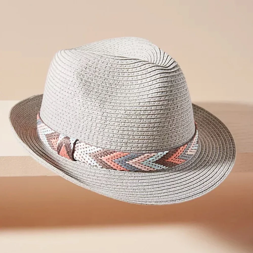Eugenia Kim X Anthropology Fedora Hat with multi colored band